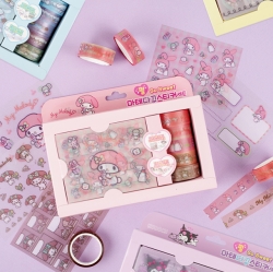 Hello Kitty Pearl Masking tape and Diary Deco Sticker Set