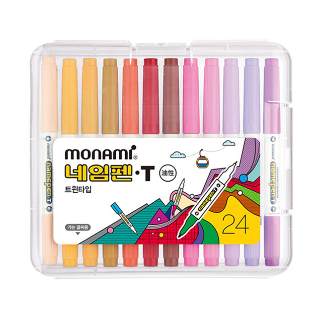 Twin-Type Name Pen 24-Color Set