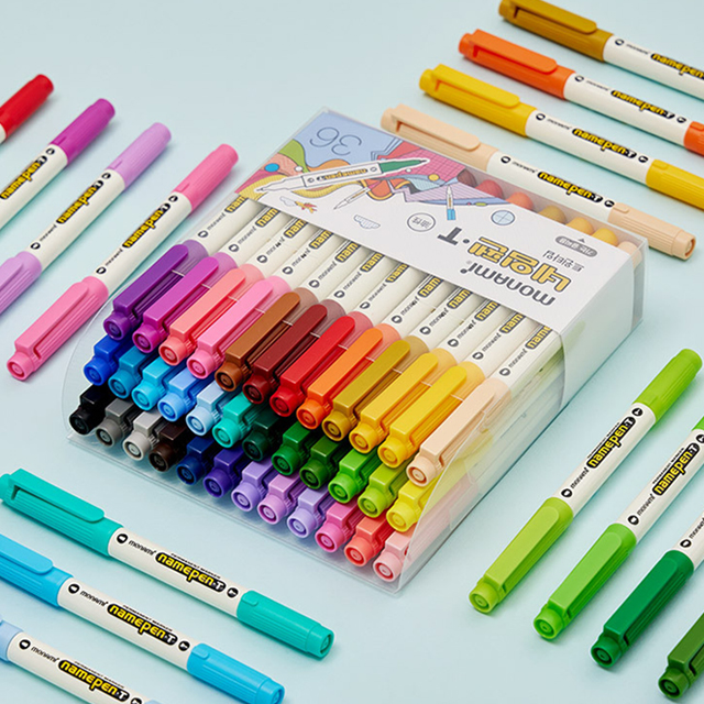 Twin-Type Name Pen 36-Color Set