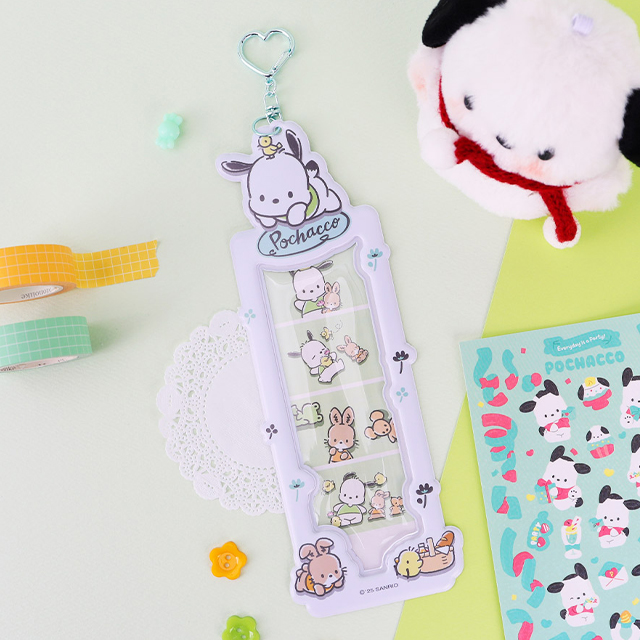 Pochacco Four-Cut Photo Keyring