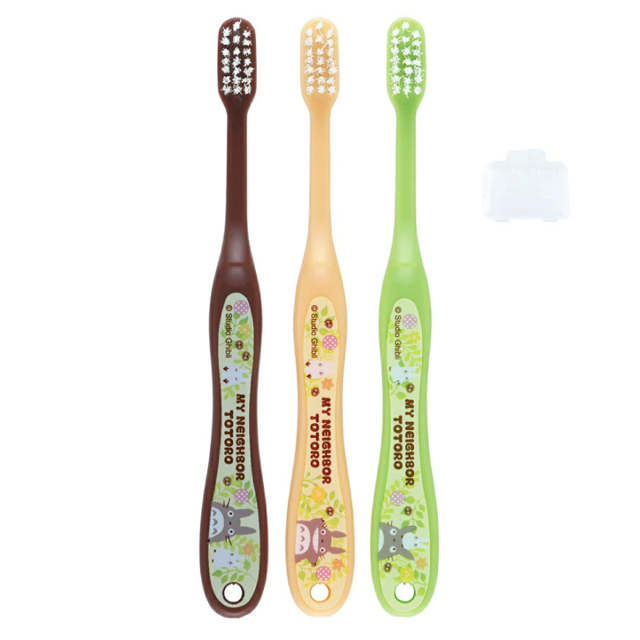 Totoro Children's Toothbrush Set 3P (Including Caps)