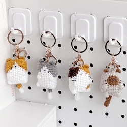 Crocheted Cat Keyring (Random)