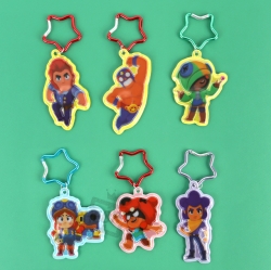 Brawl Stars Safety Reflector Flash Keychain