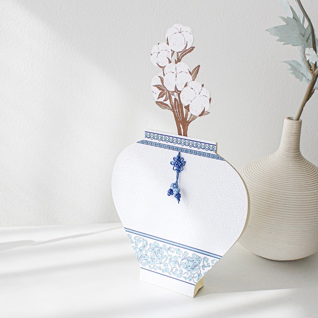 White Porcelain Vase Card