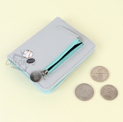 Long-tailed tit Simple Slim Half Wallet, Random