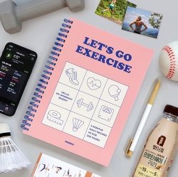 Gi-Bon A5 Exercise Diary (6months, Daily Planner)