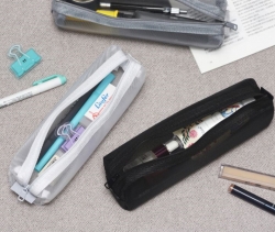 Mesh Zipper Makeup Simple Pouch Pencil Case