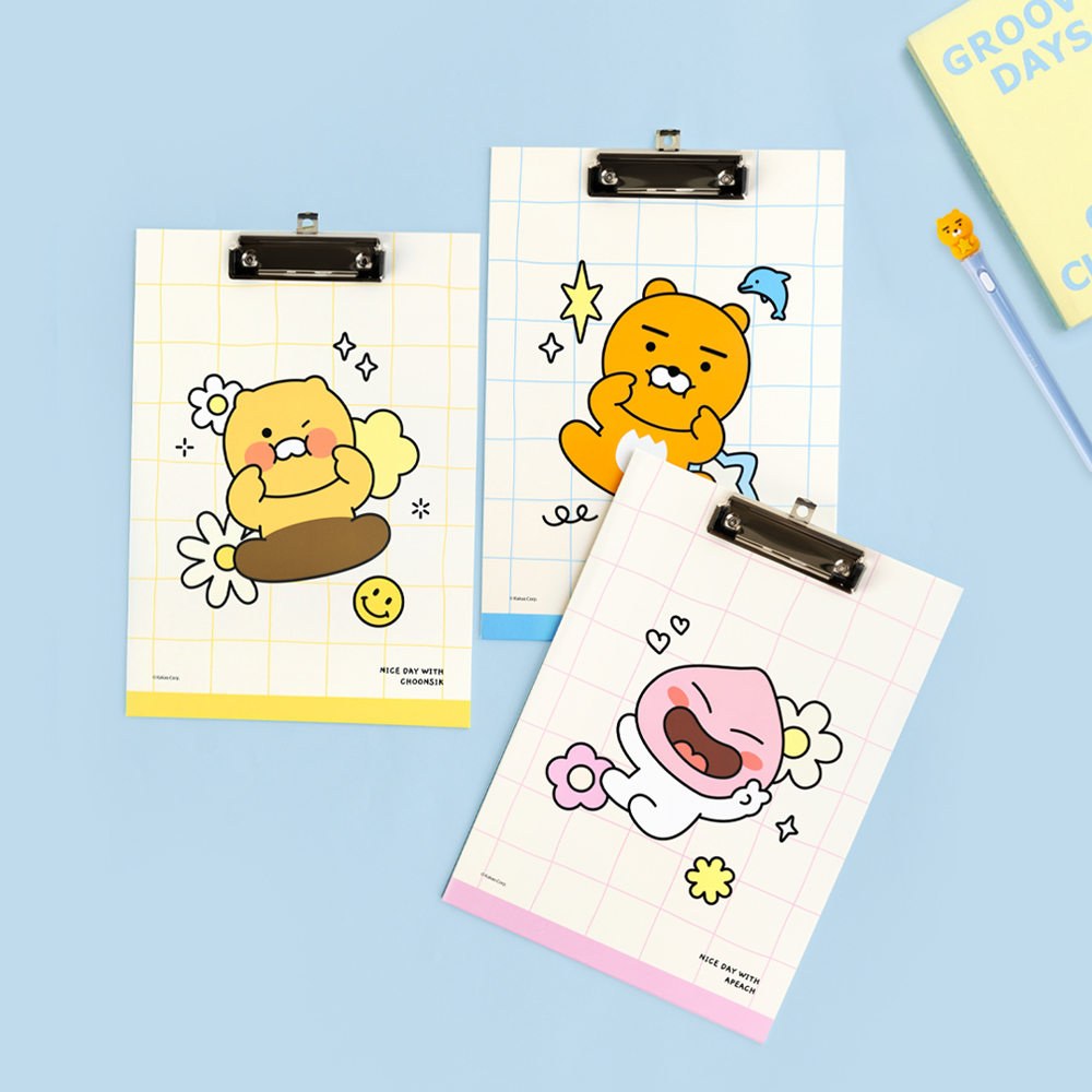 Kakao friends say cheese Clip board