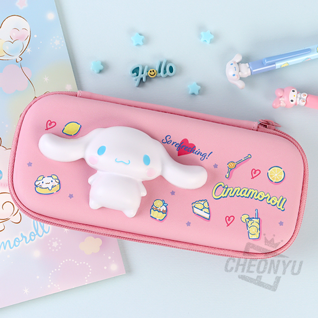 Sanrio Characters Cloud Squishy Pen Case_Cinnamoroll Pink