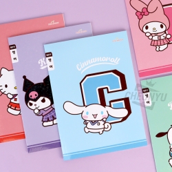 Sanrio Narrow-Ruled English Notebook, Sets of 5pcs