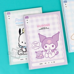 Sanrio Narrow-Ruled English Notebook, 8pcs