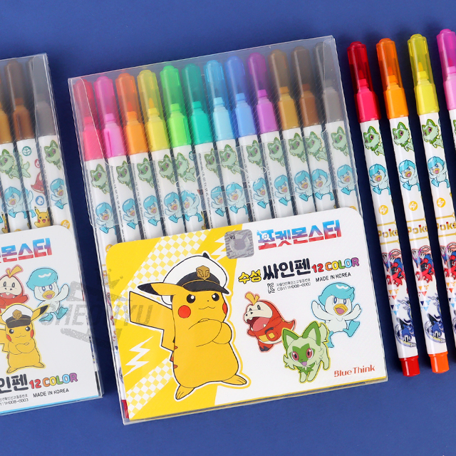 Pokemon 12Colored Sign pen, Random