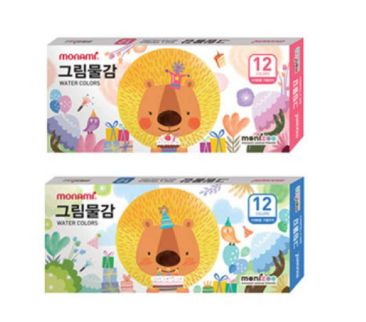 모니주 12색 수채물감 6ml
