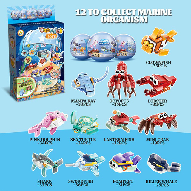 Capsule Block Ocean (Shark) (1 set of 12)