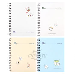 Long-tailed tit 10mm Hard cover Notebook, Random