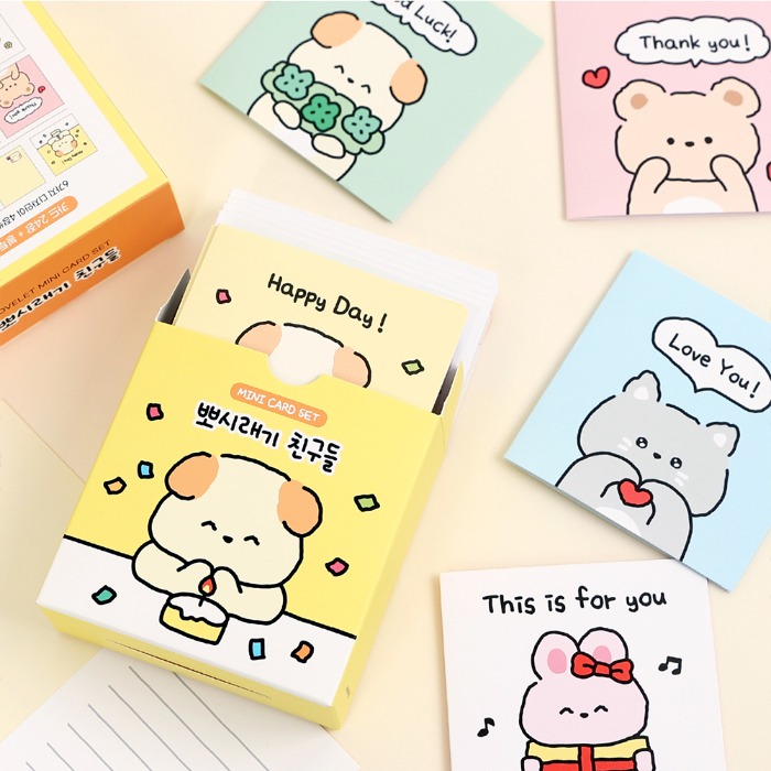 LoveRe Mini Thank You Card Set - Pororo Characters