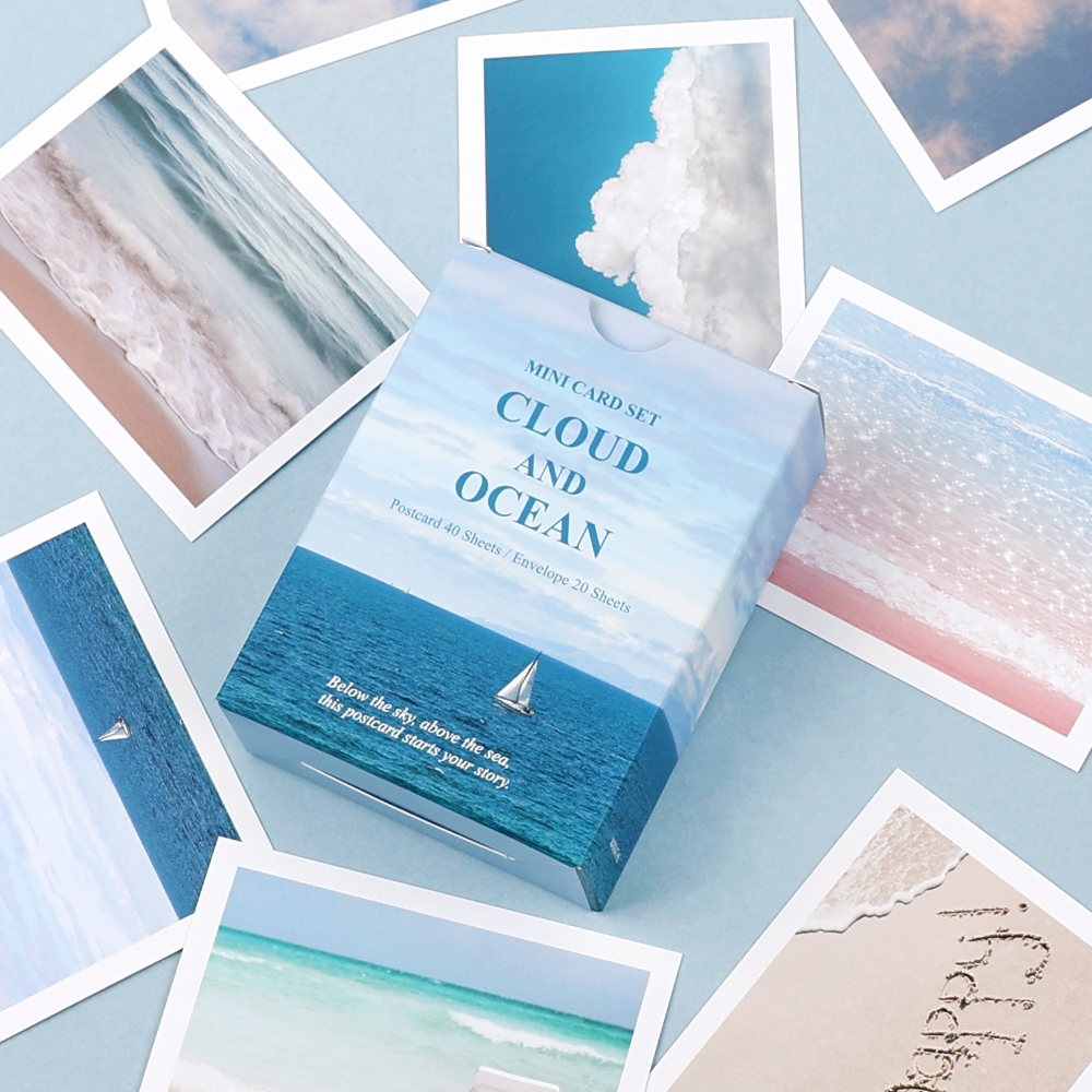 LoveRay Mini Thank You Card Set - Cloud & Ocean