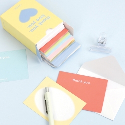 LoveRe Mini Thank You Card Set - Cotton Blur