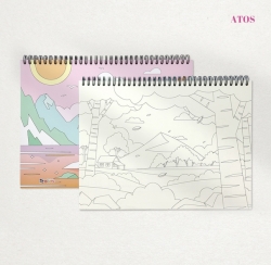  Scenery Landmark Color drawing book (height length)