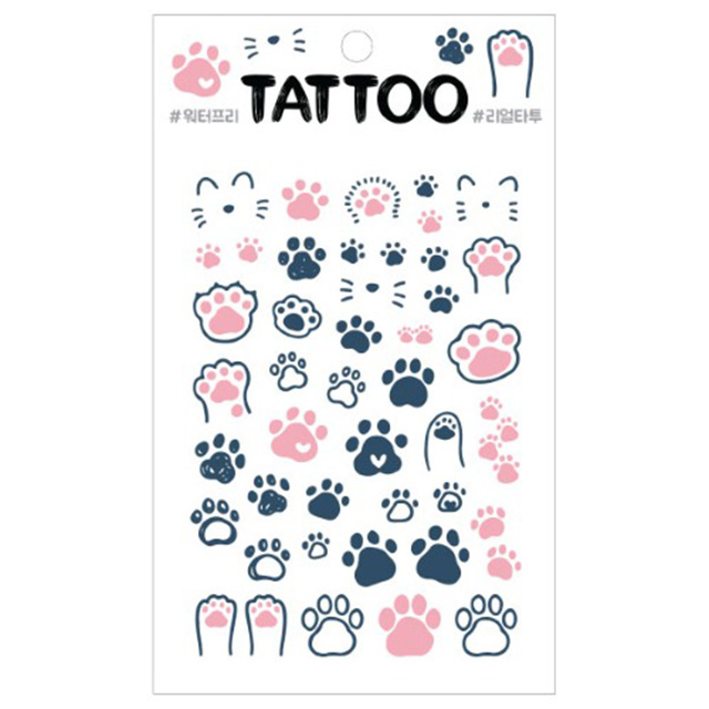 Tiny Tattoo Sticker –Cat paw pad
