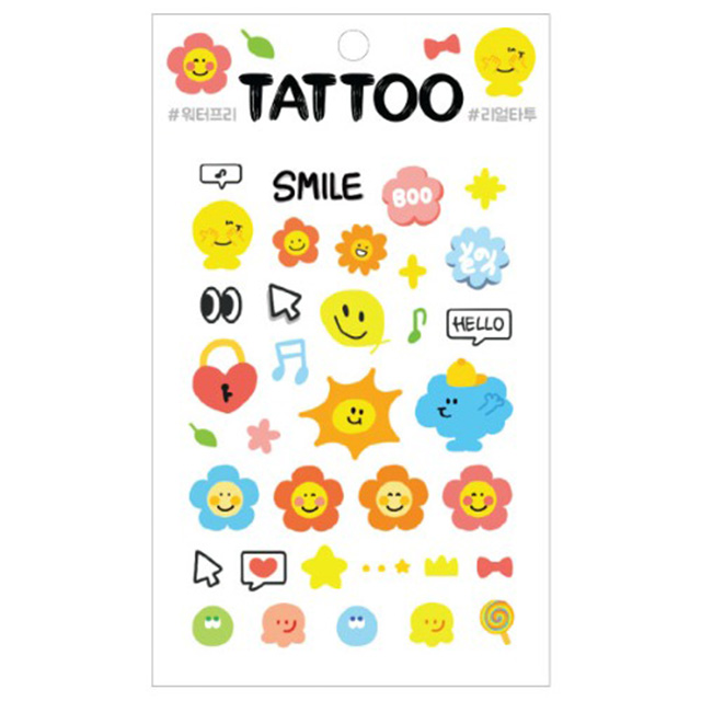 Tiny Tattoo Sticker –Smile Retro