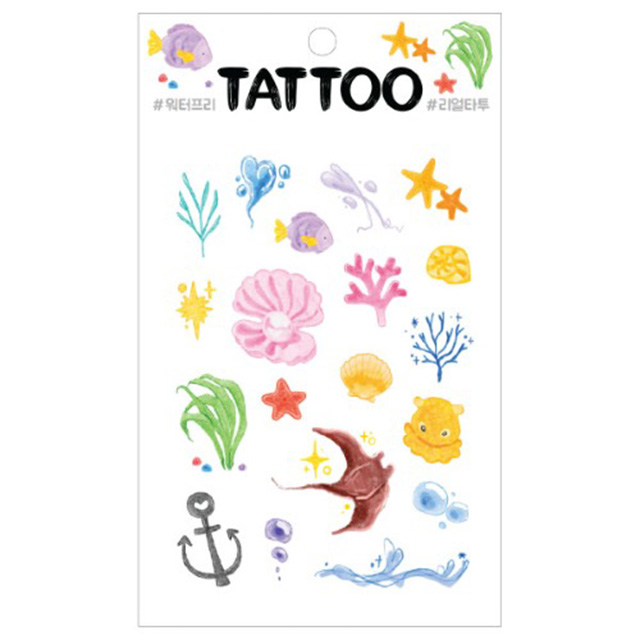 Tiny Tattoo Sticker –Sea life