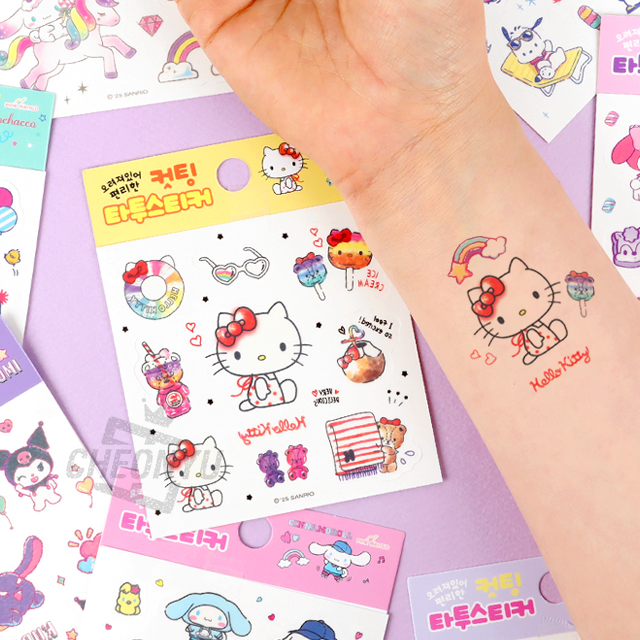 'Sanrio Temporary Tattoo Stickers, 45pcs