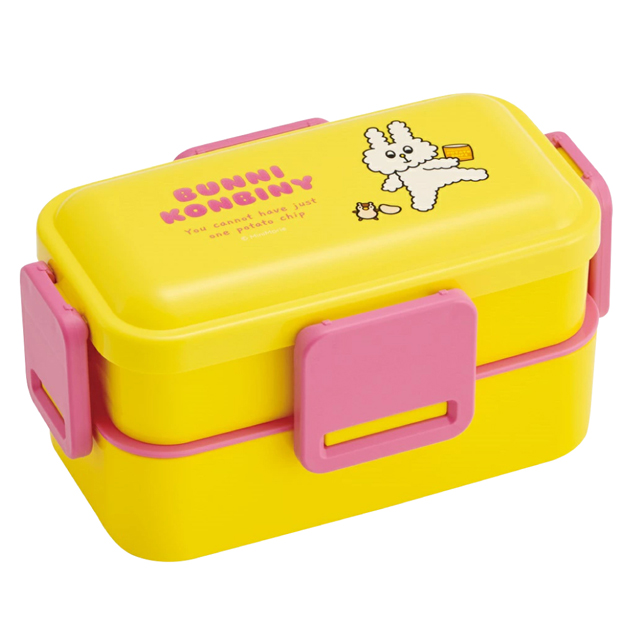 Bunny Conbini Dome-Shaped 1-Tier 4-Point Lock Lunch Box 530ml