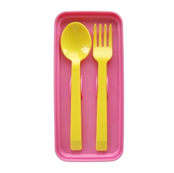 Bunny Conbini Large 2-Tier Lunch Box 1000ml (Includes Spoon and Fork)