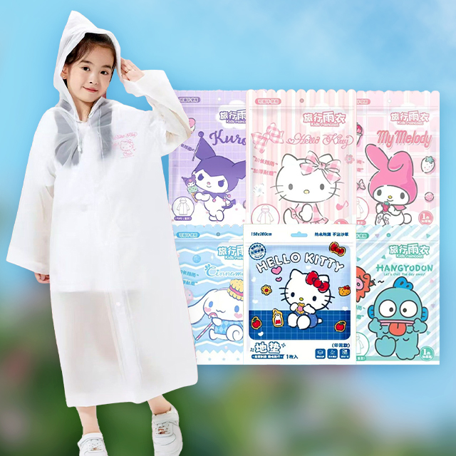 산리오 일회용 우비_어린이용