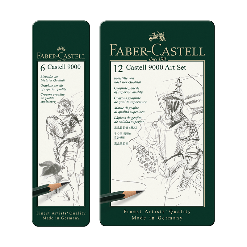 Castell 9000 Pencil Set (6 pcs)_Tin Case