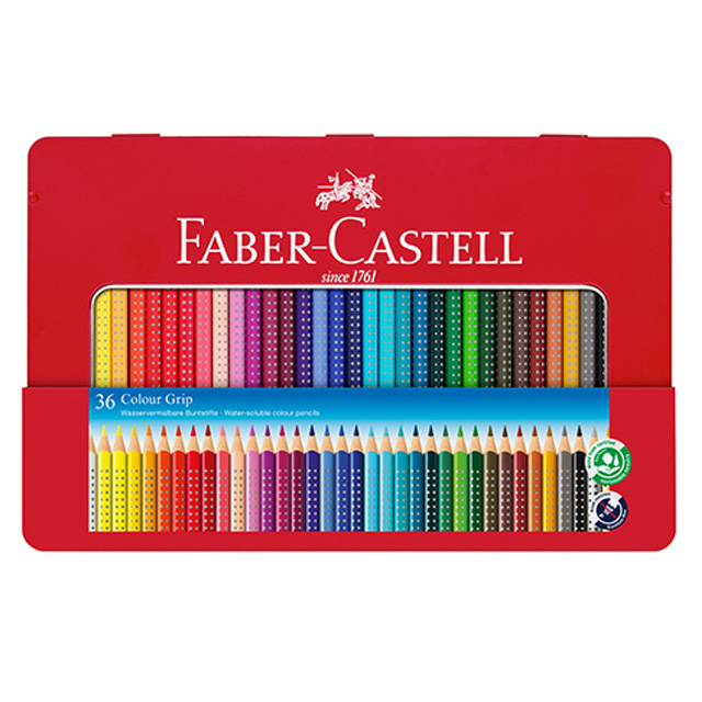 Faber-Castell Grip Color Pencils 12 Colors_Tin Case