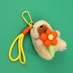 Flower Capybara Plush Keyring, Random 