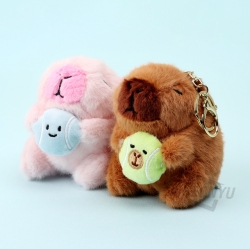 Ball Capybara Plush Keyring, Random 