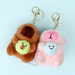 Ball Capybara Plush Keyring, Random 