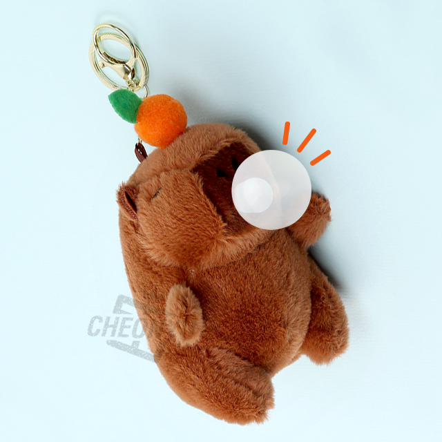 Bubble Gum Capybara Plush Keyring, Random 