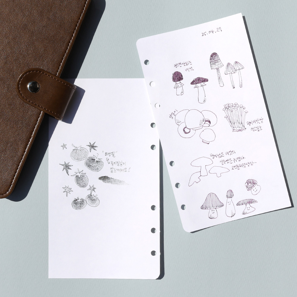 [A6] satin layer book refill paper Oldmil - Blank note
