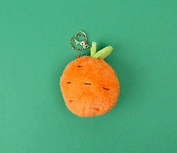 Fruit Zipper Capybara Plush Keyring, Random 
