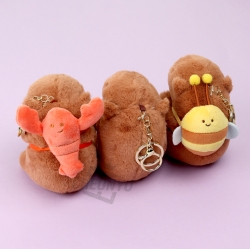 Animal Friends Capybara Plush Keyring, Random 