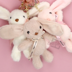 Ribbon Rabbit Plush Keyring, Random 