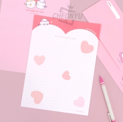 Long tail-tit Giving Heart Letter Paper with Envelop Set 
