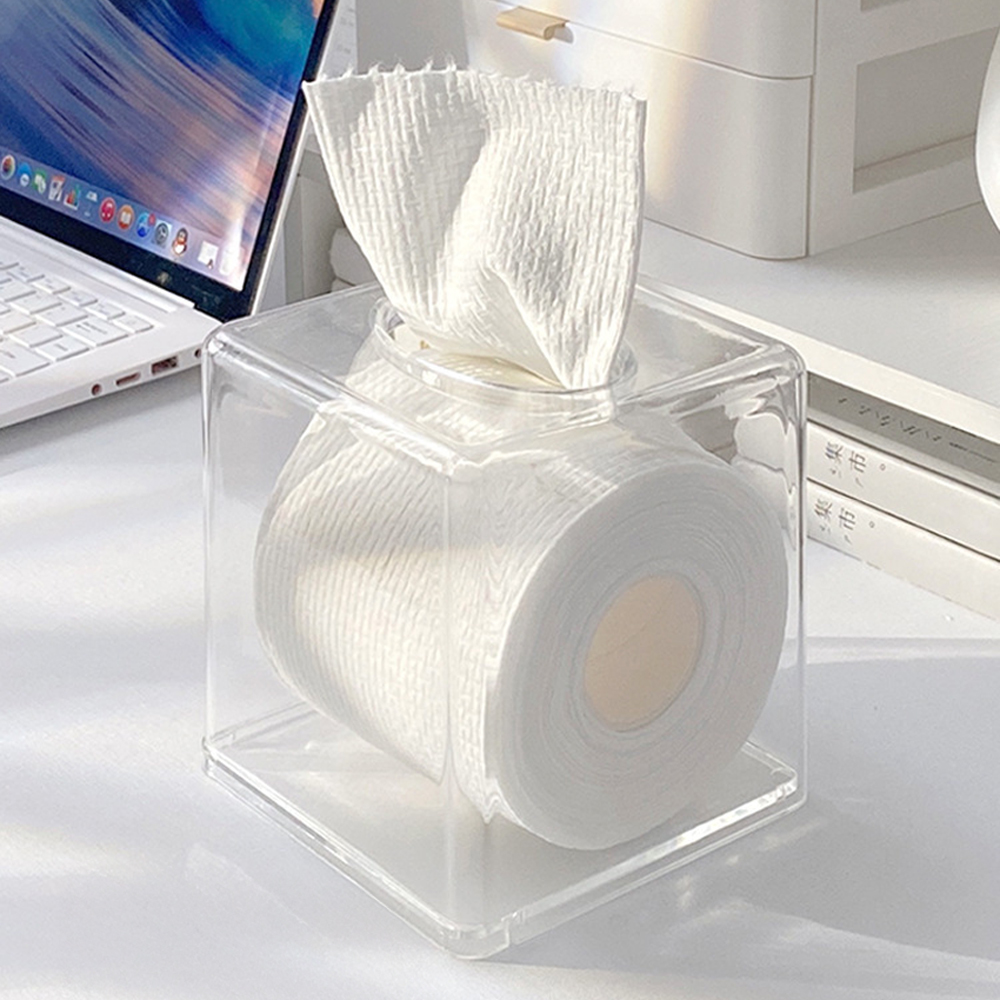 Square Transparent Clear Acrylic Tissue Case Tissue Cover