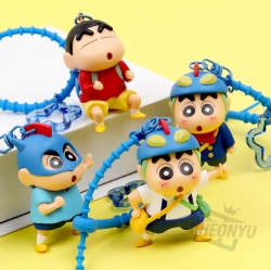 Crayon Action Hero Figure Keyring, Random