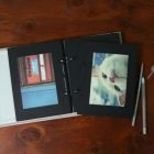 4x6 Phote Frame Style 2-Ring Binder Refill, Double Sided, Black, 7Sheets