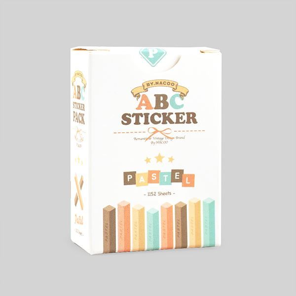 알파벳 스티커팩-02 파스텔