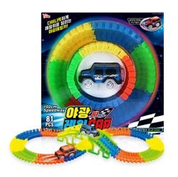 Glow Rail Car 81PCS