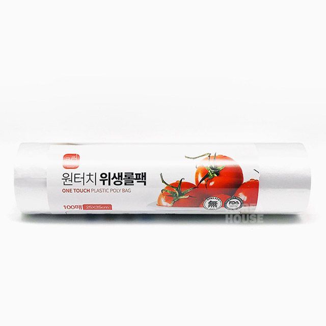 One Touch plastic Poly Bag 100ea, 250X350mm