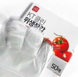 KT Clean Plastic Glove 100ea