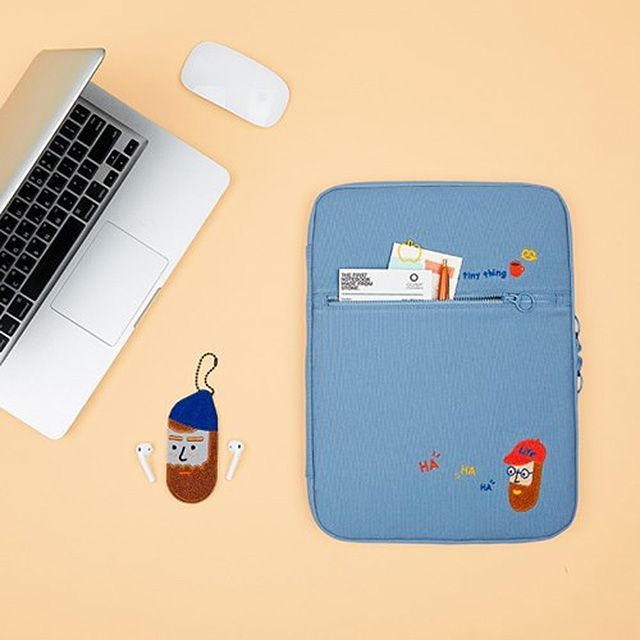 iPad Notebook Pouch Beard Man, Pocket Organizer 