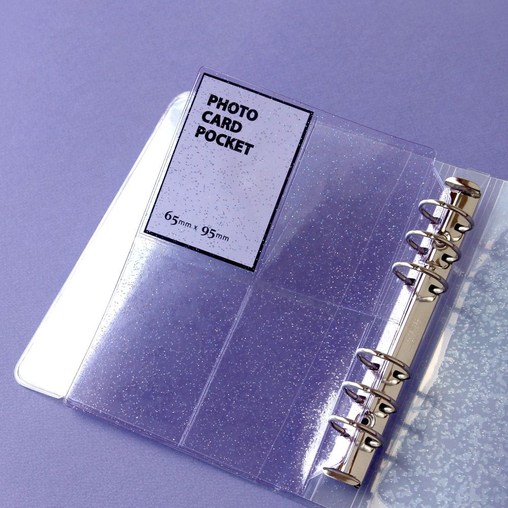 A6 WIDE 6ring - Photocard Pocket(Purple)